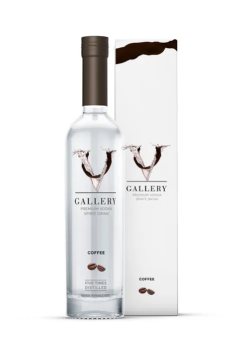 V Gallery Premium Coffee Flavoured Vodka Spirit Drink, 50cl, 21% ABV