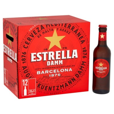 Estrella Damm Lager Bottles 12pk | 12 Pack