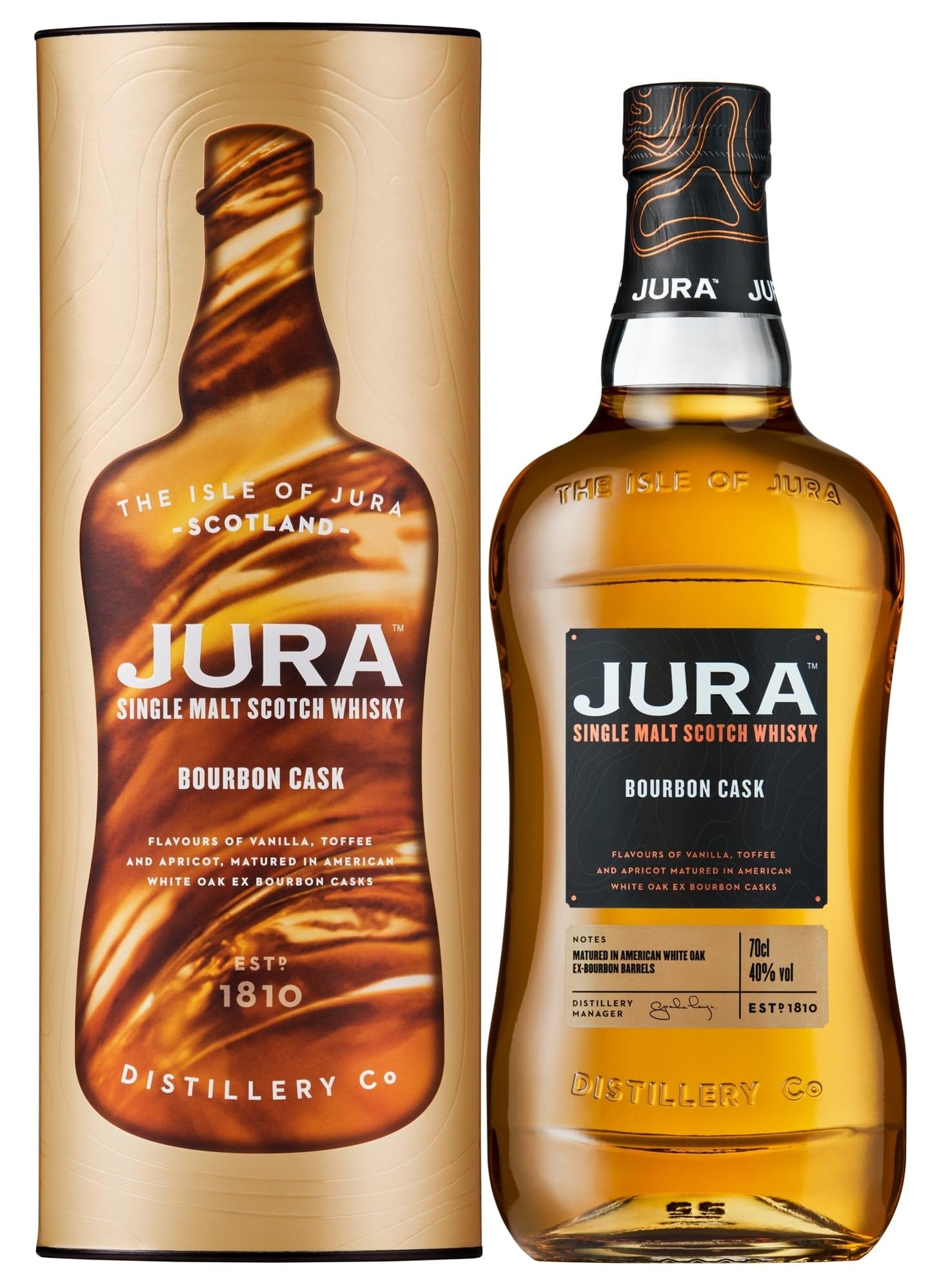 Jura Bourbon Cask Single Malt Scotch Whisky, 70cl, 40% ABV