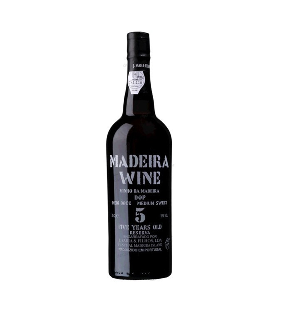 J. Faria 5 Years Old Madeira Wine, Medium Sweet, 75cl